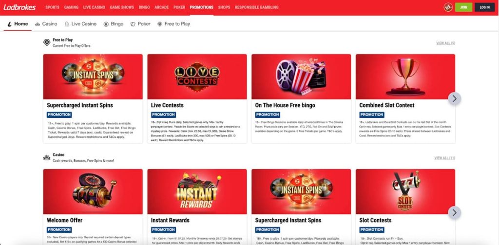 Ladbrokes Casino bonus